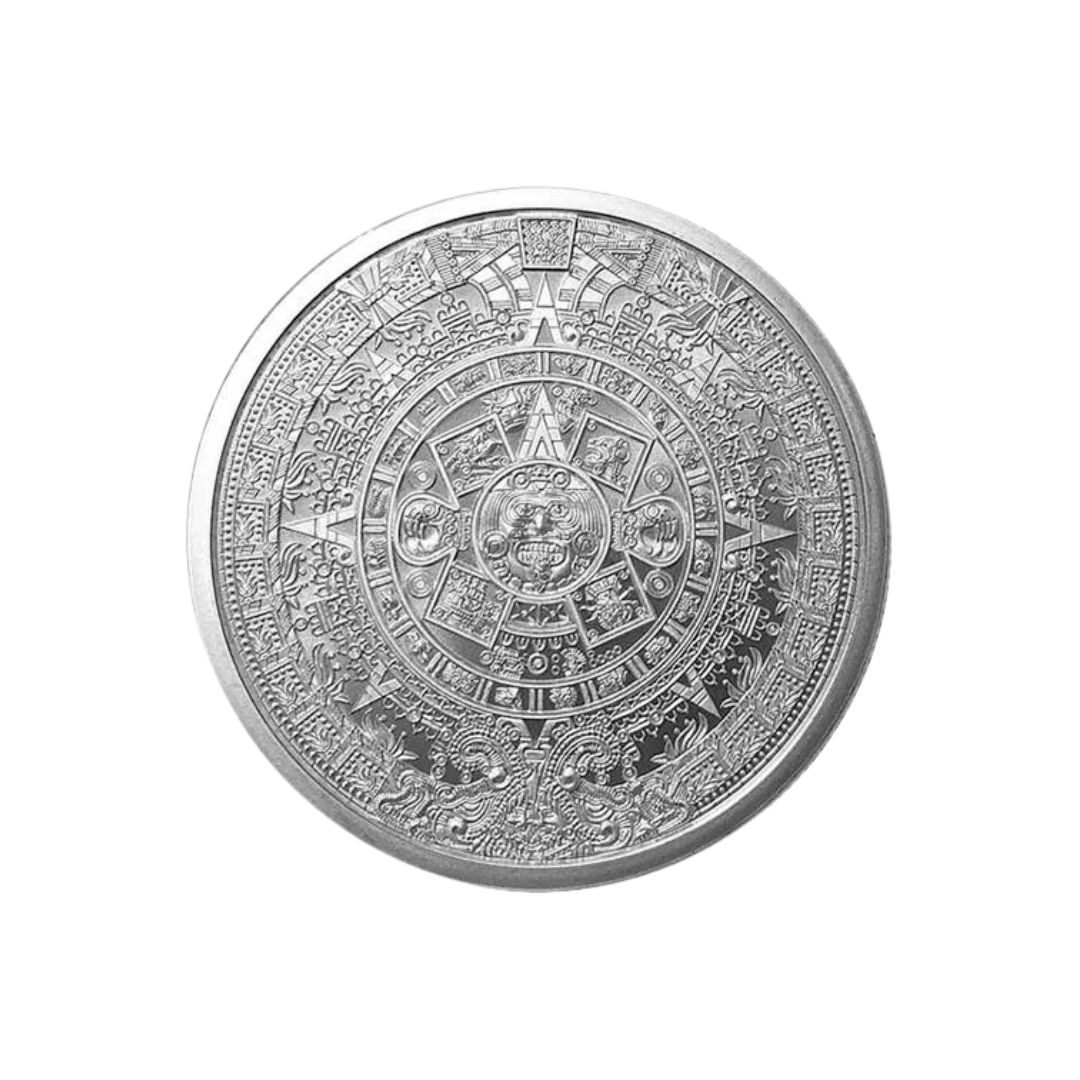 1/2 oz Silver Aztec Calendar - Image 2
