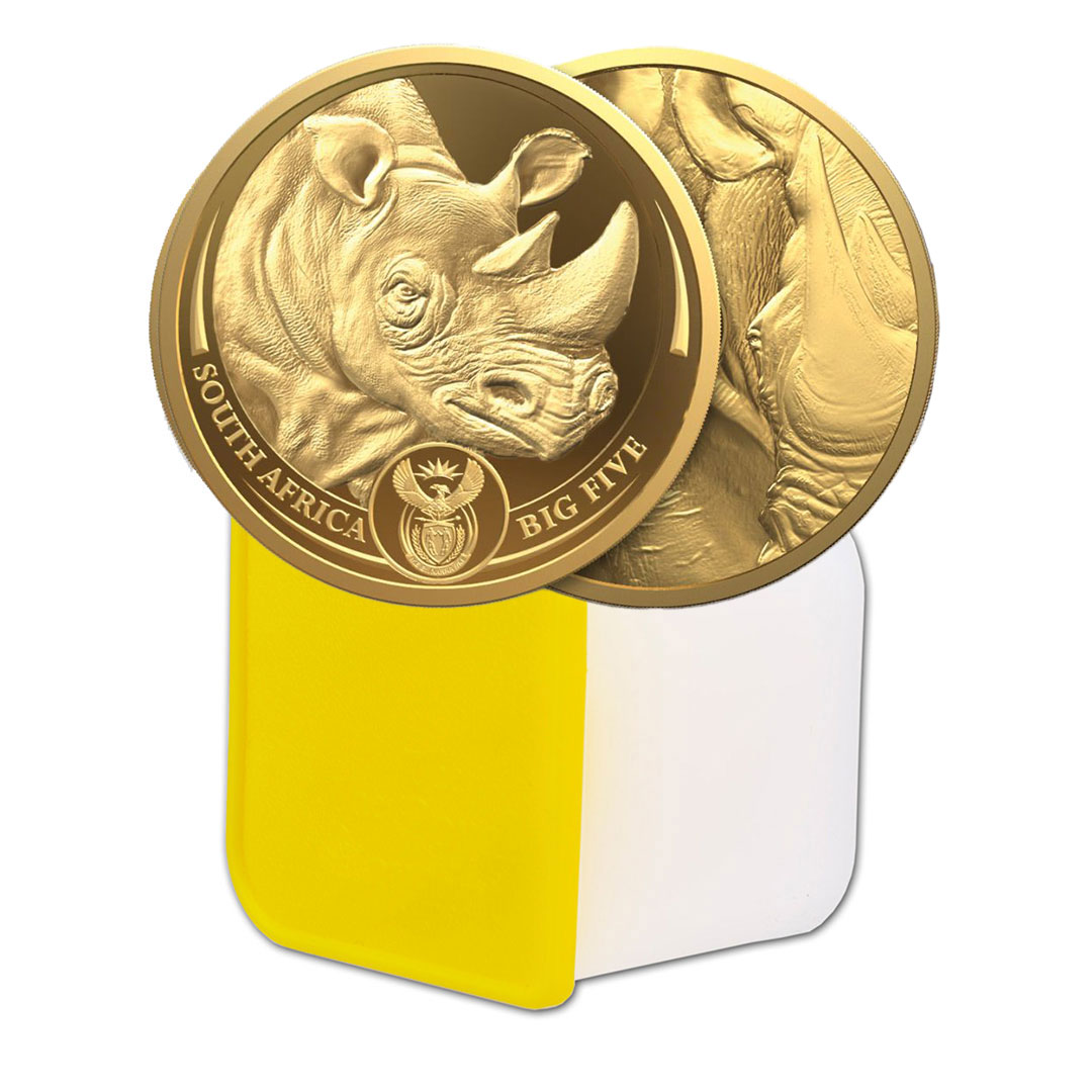 10pcs Gold Big 5 Rhino Set